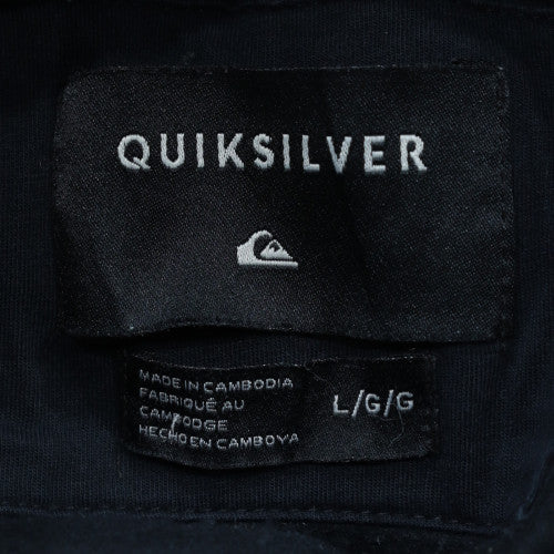 Quiksilver Women's Black L Pullover Hoodie with Logo Print