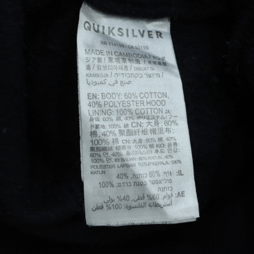 Quiksilver Women's Black L Pullover Hoodie with Logo Print
