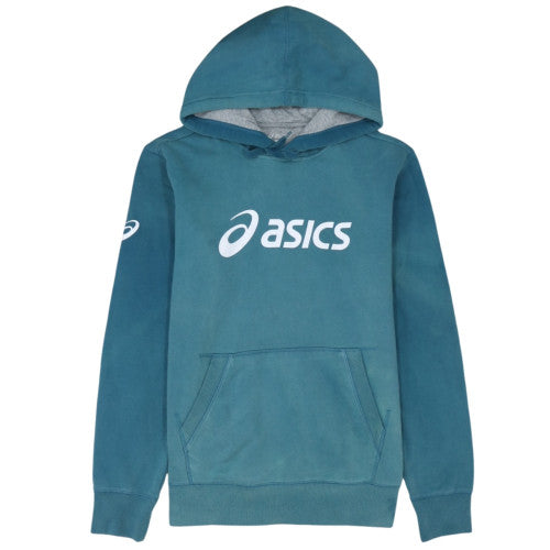 Asics Men's Blue Pullover Hoodie L Sports Fleece Sweatshirt