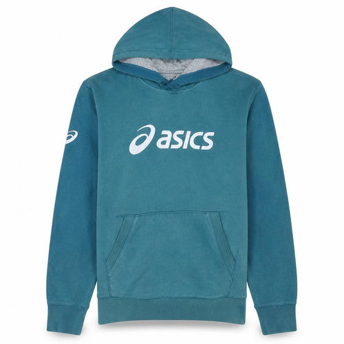 Asics Men's Blue Pullover Hoodie L Sports Fleece Sweatshirt