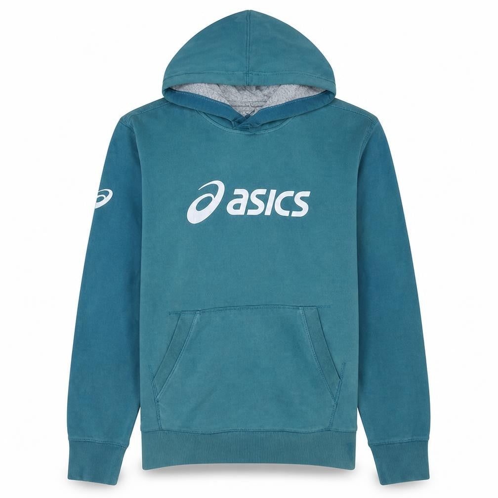 Asics Men's Blue Pullover Hoodie L Sports Fleece Sweatshirt