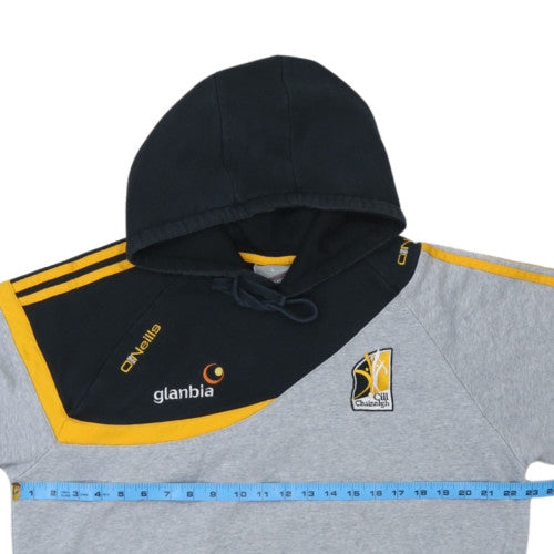 O'Neills Men's Grey Pullover Hoodie L Embroidered Sports Fleece