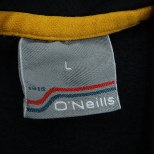 O'Neills Men's Grey Pullover Hoodie L Embroidered Sports Fleece