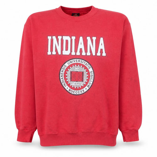AM Sports Women Red Indiana Graphic Print Pullover Sweatshirt XL