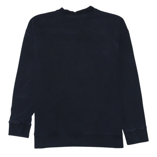 Adidas Womens Black Crew Neck Pullover Sweatshirt Size 12 Cotton