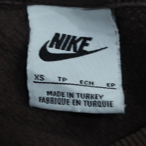 Nike Womens Brown Sweatshirt XS Crew Neck Cotton Blend Pullover