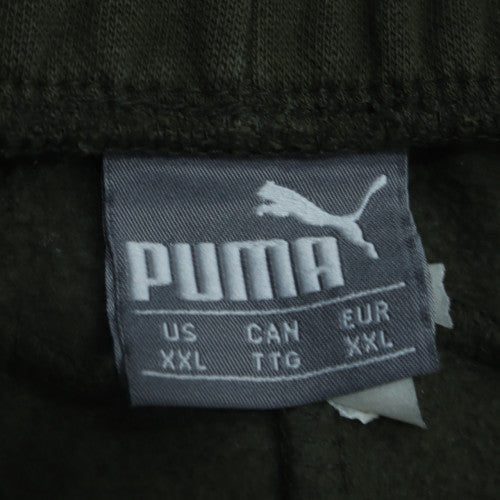 Puma Men’s Green 2XL Joggers Fleece Tapered Sweatpants
