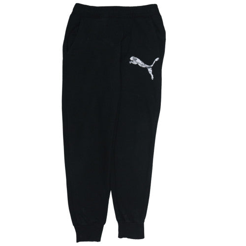 Puma Women's Black Jogger Sweatpants S Fleece Comfort Trousers