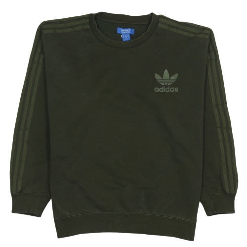 Adidas Mens Green L Crew Neck Pullover Sweatshirt