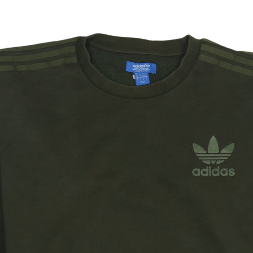 Adidas Mens Green L Crew Neck Pullover Sweatshirt