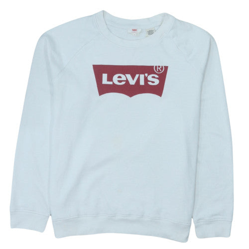 Levi's Women's White Logo Pullover Sweatshirt Size L