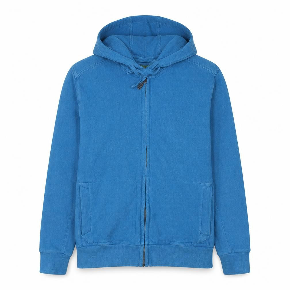 Front view of Timberland Men's Blue Full Zip Hoodie XL Regular Fit