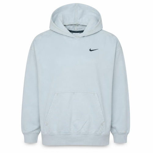 Nike Women White Pullover Hoodie M Cotton Blend Logo Sportswear