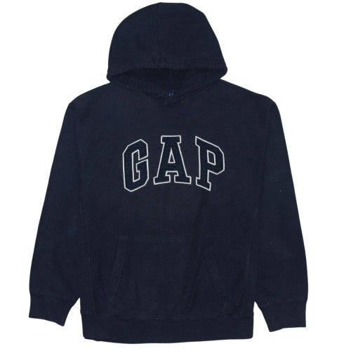 GAP Men’s Navy Blue Pullover Hoodie Small Logo Fleece Sweatshirt