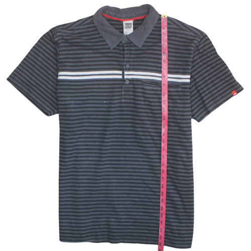 The North Face Men's Blue Striped Cotton Polo Shirt XL