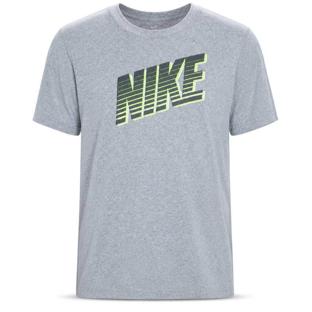 Nike Men's Grey Graphic Logo Crew Neck T-Shirt XL