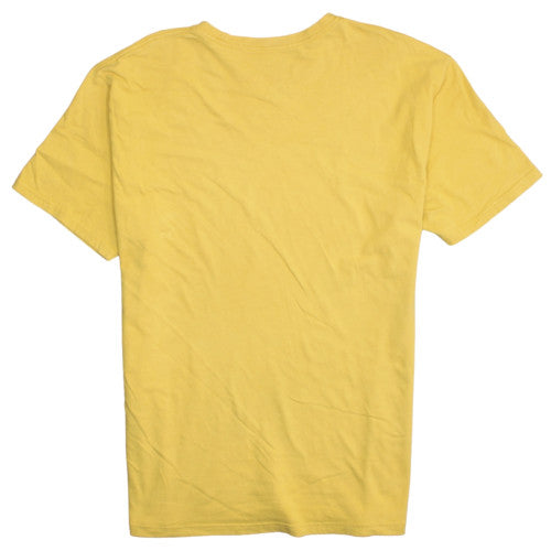 Quiksilver Men's Yellow XL Regular Fit Cotton Graphic T-Shirt