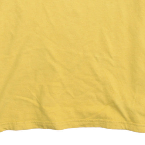 Quiksilver Men's Yellow XL Regular Fit Cotton Graphic T-Shirt