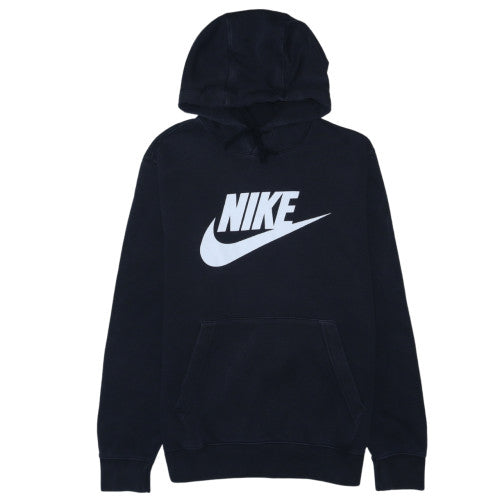 Nike Womens Black Medium Pullover Hoodie with Logo Print