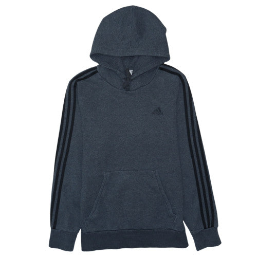 Adidas Men's Blue Pullover Hoodie Size M Fleece Sportswear