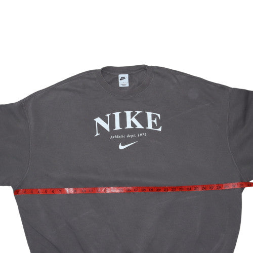 Nike Womens Grey L Crew Neck Pullover Sweatshirt