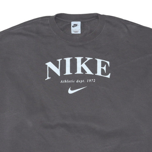 Nike Womens Grey L Crew Neck Pullover Sweatshirt