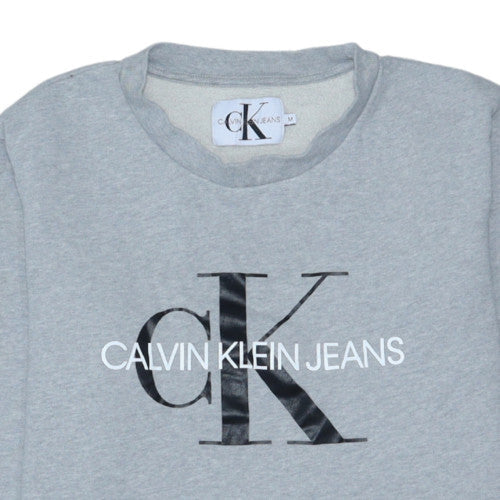 Calvin Klein Jeans Men's Grey Crew Neck Pullover Sweatshirt M