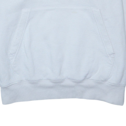 Nike Women White Pullover Hoodie Medium Logo Print Casual