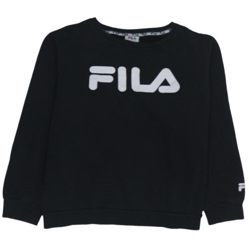 Fila Womens Black Crew Neck Pullover Sweatshirt Size 18