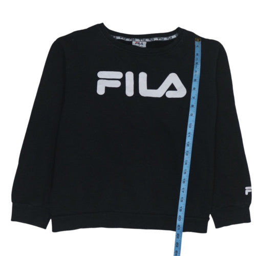 Fila Womens Black Crew Neck Pullover Sweatshirt Size 18