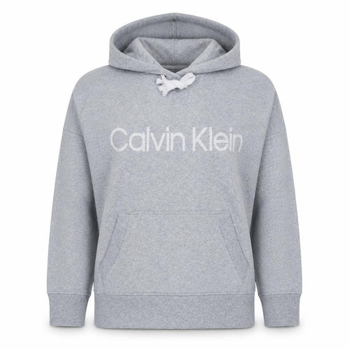 Calvin Klein Women’s Grey Pullover Hoodie Large Cotton Blend