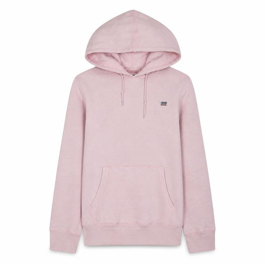 Front view of Levi's Women's Pink Pullover Hoodie Small Cotton Blend Casual