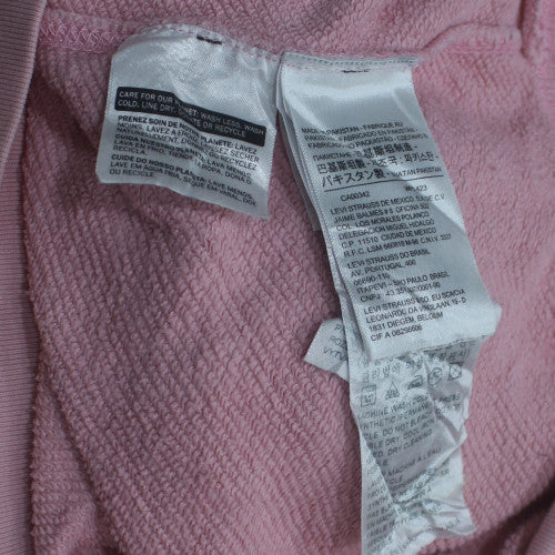 Levi's Women's Pink Pullover Hoodie Small Cotton Blend Casual