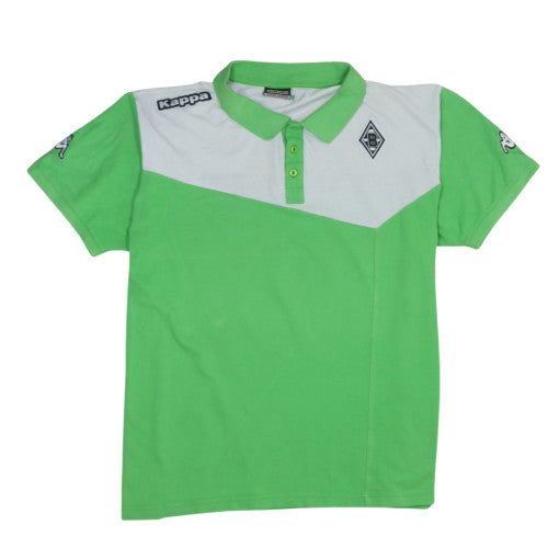 Kappa Men's Green Colourblock 3XL Football Polo Shirt