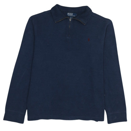 Ralph Lauren Men's Blue 1/2 Zip Cotton Sweatshirt Size M