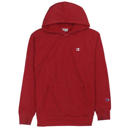 Champion Men's Red Reverse Weave Pullover Hoodie Size L