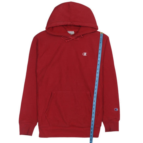 Champion Men's Red Reverse Weave Pullover Hoodie Size L