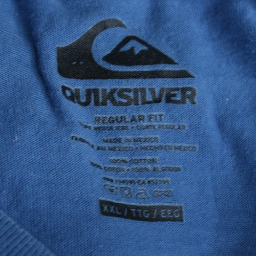 Quiksilver Men's Blue Regular Fit Short Sleeve Cotton T-Shirt XXL