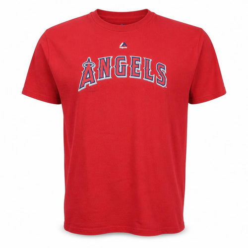 Majestic Men's Red Angels T-Shirt XL Sports Graphic Print