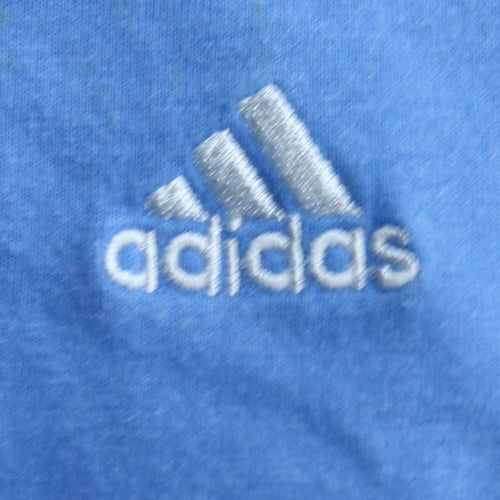 Adidas Men's Blue V-Neck Short Sleeve Cotton T-Shirt 2XL