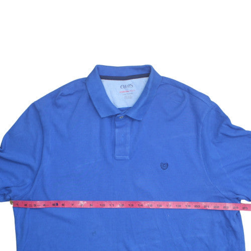 Chaps Men's Blue 2XL Cotton Short Sleeve Polo Shirt
