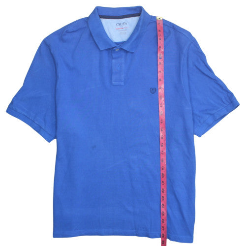 Chaps Men's Blue 2XL Cotton Short Sleeve Polo Shirt