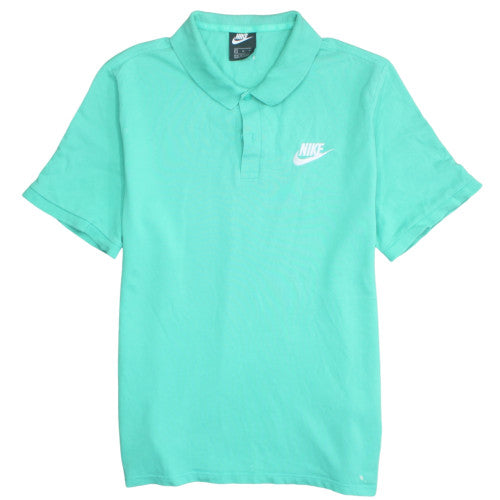 Nike Men's Green XL Cotton Short Sleeve Polo Shirt