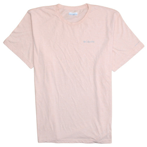 Columbia Men's Beige 2XL Crew Neck Short Sleeve Cotton Blend T-Shirt