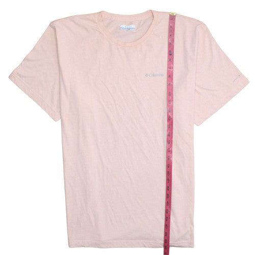 Columbia Men's Beige 2XL Crew Neck Short Sleeve Cotton Blend T-Shirt