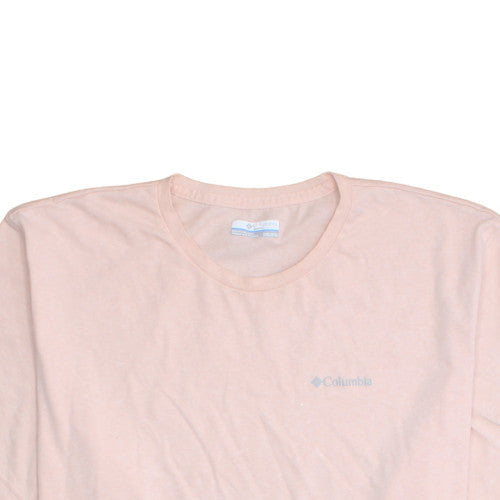 Columbia Men's Beige 2XL Crew Neck Short Sleeve Cotton Blend T-Shirt