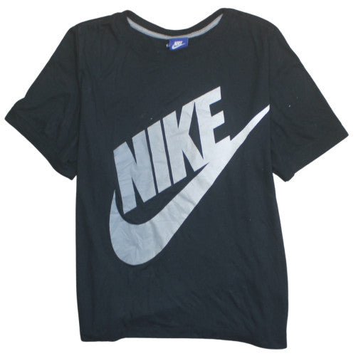 Nike Womens Black XL Basic Logo Short Sleeve Crew Neck T-Shirt