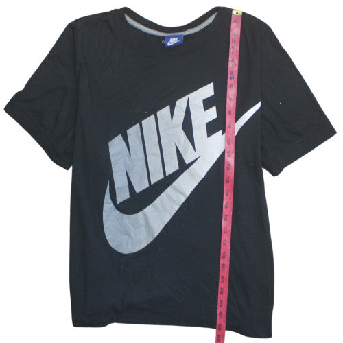 Nike Womens Black XL Basic Logo Short Sleeve Crew Neck T-Shirt