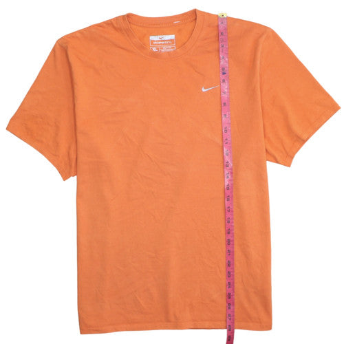 Nike Men's Orange XL Short Sleeve Crew Neck Cotton Blend T-Shirt