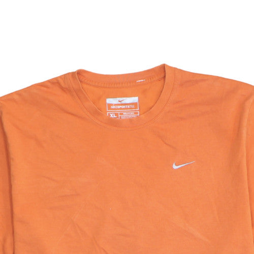 Nike Men's Orange XL Short Sleeve Crew Neck Cotton Blend T-Shirt
